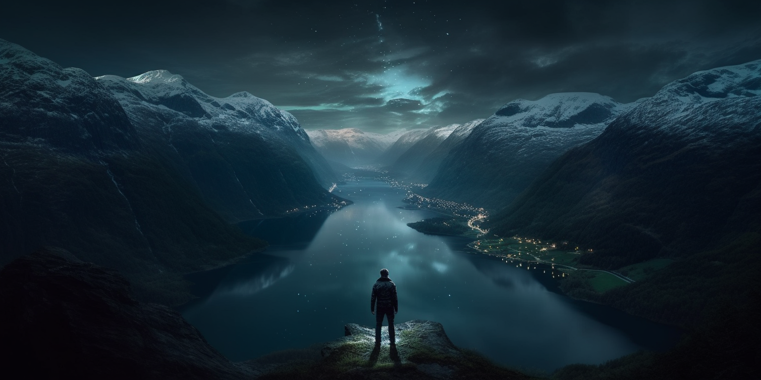 delfino_a_man_standing_above_a_fjord_in_norway_on_a_very_dark_n_6036d015-9ed3-4140-8804-86dfbbc3d227